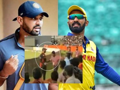 Murali Vijay: Spectators boo Dinesh Karthik's name during match, Murali Vijay stomps into stands | Murali Vijay: भर सामन्यात प्रेक्षकाने दिनेश कार्तिकच्या नावाने चिडवले, मुरली विजयने स्टँडमध्ये घुसून तुडवले 