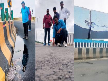 The poor work of the popular flyover has been accused of corruption by the Congress | बहुचर्चित उड्डाणपुलाच्या निकृष्ट कामाची काँग्रेसकडून पोलखोल, भ्रष्टाचाराचा केला आरोप