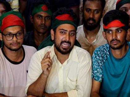 The student leader who brought about the coup in Bangladesh warned India, saying... | बांगलादेशमध्ये सत्तांतर घडवून आणणाऱ्या विद्यार्थी नेत्याने भारताला दिला इशारा, म्हणाला...