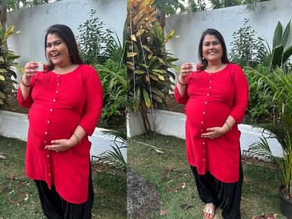 marathi actress Akshaya Naik Shares baby bump photo Fans confused Said When she got married | अक्षया नाईकने शेअर केला बेबी बंप फोटो, चाहते संभ्रमात; म्हणाले, 'लग्न कधी झालं?'