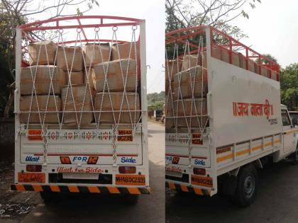 Nalasopara Tempo who came to distribute steel pots worth three lakhs was caught by the police | तीन लाखांची स्टीलची भांडी वाटण्यासाठी आलेला टेंपो पोलिसांनी पकडला