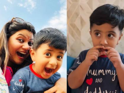 namrata sambherao hasyajatra fame actress shared son rudraj emotional video | 'एकटी एकटी घाबरलीस ना..' नम्रताच्या मुलाचा भावूक करणारा Video; अभिनेत्री म्हणते, "मी शूर नाही.."