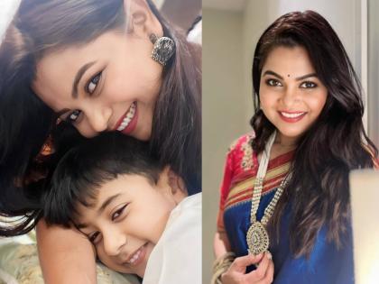 Namrata Sambherao maharashtrachi hasyajatra fame actress shared photo with son writes caption | 'हास्यजत्रा' फेम नम्रता संभेरावने शेअर केला लेकासोबतचा फोटो, म्हणाली, 'घरी जाण्याची ओढ...'