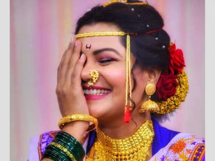 maharashtrachi hasyajatra fame namrata sambherao latest photo viral looks like a bride | सोन्याचे दागिने, हिरव्या बांगड्या, मुंडावळ्या बांधलेल्या 'या' मराठी अभिनेत्रीला ओळखलंत का?