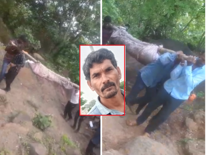 The death body had to be carried in a zoli to the village due to lack of paved road; | पक्का रस्ता नसल्याने हेळसांड; ग्रामस्थांना झोळी करुन आणावा लागला मृतदेह