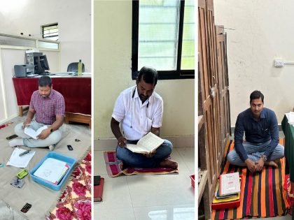 Engineers sat on the ground to demand the withdrawal of salary cuts of activists | आंदोलकांची पगार कपात मागे घेण्याच्या मागणीसाठी अभियंतांनी जमिनीवर बसून केले काम