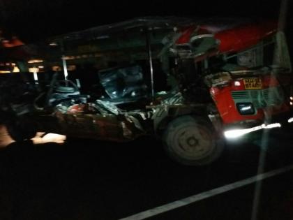 Death toll of ST truck in Pune, 9 deaths | पुण्याजवळ एसटी-टेम्पोचा भीषण अपघात, 9 जणांचा मृत्यू