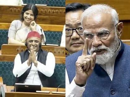 "अखिलेश माझे मित्र, कधीकधी...!'; लोकसभेत नेमकं काय म्हणाले मोदी? अखिलेश यादव यांनी हातच जोडले! - Marathi News | "Akhilesh, my friend, sometimes...!"; What exactly did Modi say in the Lok Sabha? Akhilesh Yadav folded his hands! | Latest national News at Lokmat.com
