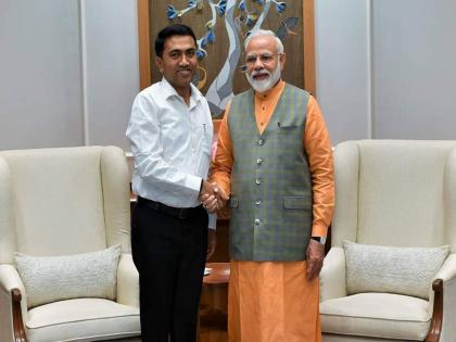 Chief Minister of goa Pramod Sawant meet with Prime Minister Narendra Modi | मुख्यमंत्री प्रमोद सावंत यांची पंतप्रधानांशी 'चाय पे चर्चा'