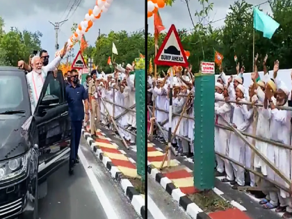 Narendra Modi Gujarat Visit: Muslims gave 'Bharat Mata Ki Jai' slogans in front of PM Narendra Modi..! Video viral | PM नरेंद्र मोदींसमोर मुस्लिमांनी दिल्या 'भारत माता की जय'च्या घोषणा..! Video व्हायरल