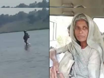 narmada devi appears in jabalpur what is truth behind woman walking on water | Video - नदीत चालताना दिसली 'ती'; नर्मदा देवी मानून लोकांनी केली पूजा, सत्य समजताच हादरले