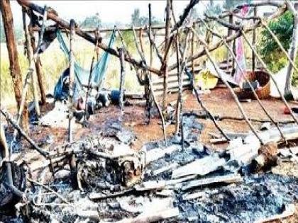 Mob attack on Pardhi family over Gayran land dispute at Narwad in Sangli | गायरान जमिनीच्या वादातून पारधी कुटुंबावर जमावाकडून हल्ला, झोपडीसह दुचाकी पेटविल्या; सांगलीतील नरवाड येथे घटना