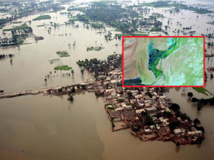 Pakistan Flood: 100 km wide lake created due to the flood of Indus river in Pakistan | Pakistan Flood: पाकिस्तानात हाहाकार; सिंधू नदीला आलेल्या महापुरामुळे तयार झाले 100 किमी रुंदीचे तलाव