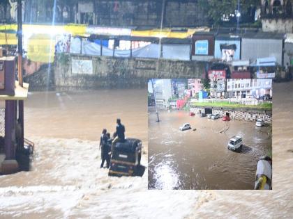 Nashik: Water level suddenly rises in Godavari riverbed in Nashik, one rickshaw, one car feared submerged in river | Nashik: नाशिकमधील गोदावरी नदीच्या पात्रात जलस्तर अचानक वाढला, एक रिक्षा, एक कार नदीत बुडाल्याची भीती