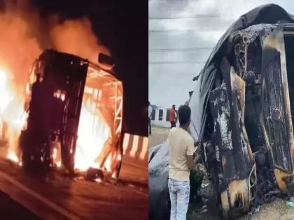  Nationalist Congress MLA Jitendra Awhad has raised a question after a private bus going from Nagpur to Pune met with a terrible accident on the Samruddhi mahamarg in Buldhana and 26 people died  | "हा समृद्धी महामार्ग की मृत्यूचा महामार्ग?", जितेंद्र आव्हाडांनी सांगितलं सततच्या अपघातांचं कारण