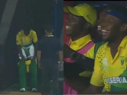 WATCH: Nigerian batsman stops batting, races off the ground to attend 'nature's call' | Video : लघुशंका आल्यावर बॅट्समन खेळ सोडून मैदानाबाहेर सुसाट धावू लागला अन्....
