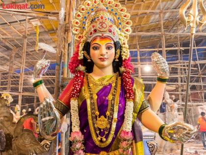 in mumbai navratri 2024 the price of idols of the goddess increased by 15 percent prefer idols in metallic and fluorescent colors | देवीच्या मूर्तींची किंमत १५ टक्क्यांनी वाढली; मेटॅलिक, फ्लोरोसेंट रंगांच्या मूर्तींना पसंती