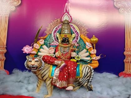 Worship of Sri Ambabai as Goddess Durga in Kolhapur on the seventh day of Navratri festival | Navratri 2024: सप्तमीला अंबाबाई दुर्गादेवी रुपात