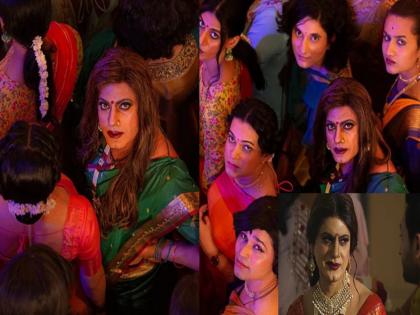 nawazuddin-siddiqui-in-transgender-role-in-next-movie-haddi-fans-are-going-crazy-with-his-look | Nawazuddin Siddiqui : लाल रेशमी साडीत नवाजला बघून चाहते म्हणतात, 'याला तर ऑस्कर..'