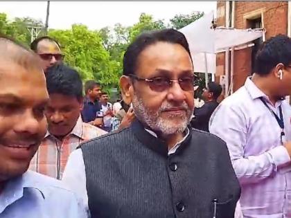 Winter Session Maharashtra: Nawab Malik has just entered Vidhan Bhavan premises for the session in nagpur | नवाब मलिक अनिल पाटलांच्या कार्यालयात; राजकीय चर्चांना उधाण, कोणाला पाठिंबा देणार?