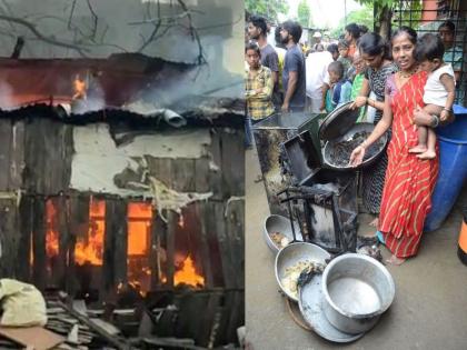 A house given over for the cooking of Dasakriya to the fire; Gas leakage during cooking | दशक्रियेच्या स्वयंपाकासाठी दिलेले घर आगीच्या भक्षस्थानी; स्वयंपाक सुरू असताना गॅसगळती