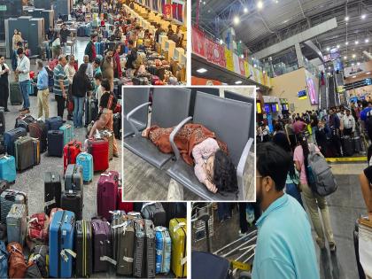 IndiGo Flight Cancellations: लहान मुले-वृद्धांनी बेंचवर झोपून रात्र काढली; इंडिगो संकटामुळे प्रवाशांचे प्रचंड हाल;..!