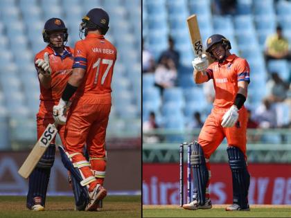 ICC ODI World Cup NED vs SL Live : 91/6 to 262/10, One of the greatest fightback given by the Netherlands, Sybrand Engelbrecht - 70(82) & Logan Van Beek - 59(75)  | नेदरलँड्सचा करिष्मा! ९१ धावांत पडलेल्या ६ विकेट्स, तरीही श्रीलंकेसमोर उभं केलं तगडं आव्हान