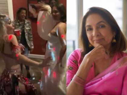 Actress Neena Gupta's Belly Dance Video With Dancer In Pub Goes Viral, Watch This Video | अभिनेत्री नीना गुप्ताचा पबमधील डान्सरसोबत केलेल्या बेली डान्सचा व्हिडीओ होतोय व्हायरल, पहा हा व्हिडीओ