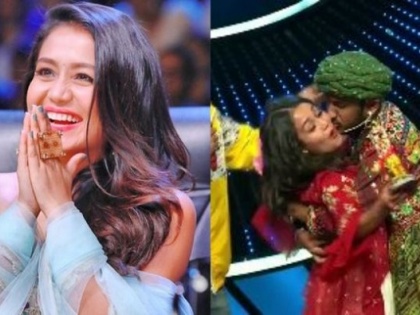 when a contestant kiss on neha kakkar cheek in indian idol show | Indian Idol 11 : ऑडिशनसाठी पोहोचलेल्या स्पर्धकाने नेहा कक्करला आधी मारली मिठी; मग बळजबरीने केले किस