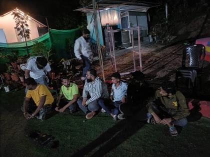 Raid on dance party at resort in Kumbhoj Kolhapur, case registered against 24 suspects including eight women | Kolhapur: नेज येथील रिसॉर्टवरील डान्स पार्टीवर छापा, आठ महिलांसह २४ संशयितांवर गुन्हा दाखल Raid on dance party at resort in Kumbhoj Kolhapur, case registered against 24 suspects including eight women | Kolhapur: नेज येथील रिसॉर्टवरील डान्स पार्टीवर छापा, आठ महिलांसह २४ संशयितांवर गुन्हा दाखल