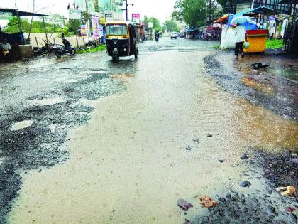  The Nural-Kalamb road is incomplete, | नेरळ-कळंब रस्ता अपूर्णच, पहिल्याच पावसात खड्ड्यांचे साम्राज्य