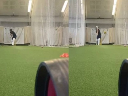 IPL 2021 AB de Villiers smashes his iPhone out of shape during practice | IPL 2021: नादच खुळा! डीव्हिलियर्सच्या खणखणीत फटक्यानं iPhone फुटला, Video पाहा..