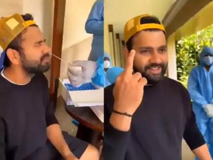 india vs england Rohit Sharma Gave Funny Answer To Rishabh Pant after corona test | IND vs ENG: कोरोना चाचणी झाल्यावर रिषभनं विचारलं कसं वाटतंय?, रोहितनं काय केलं पाहा...