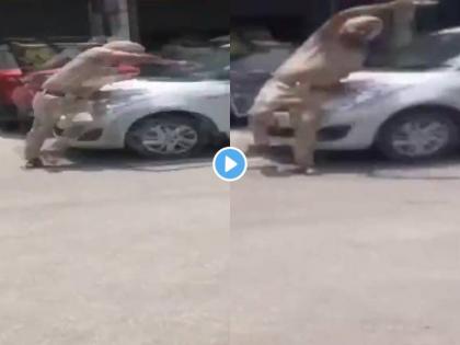 independence day 2021 patiala car driver hits police personnel who stopped the vehicle for security check investigation underway | चौकशीसाठी थांबवलं म्हणून कार चालकानं थेट पोलीस कर्मचाऱ्याला उडवलं!, पाहा अंगावर काटा आणणारा Video...