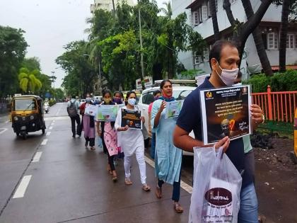 Morning Walk organized in Mumbai on the occasion of the eighth memorial day of Narendra Dabholkar | नरेंद्र दाभोलकरांच्या आठव्या स्मृतीदिनानिमित्त मुंबईत निर्भय मॉर्निंग वॉक