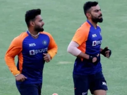 Virat Kohli and Rishabh Pant ad before India New Zealand t20 world cup 2021 | T20 World Cup: कोहलीची रिषभ पंतला संघाबाहेर करण्याची धमकी! न्यूझीलंडविरुद्धच्या सामन्याआधी Video समोर