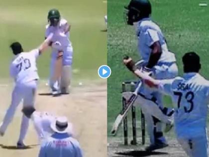 India vs South Africa Mohammed Siraj fires the ball back at Temba Bavuma batter goes down in pain | IND vs SA: 'हे वागणं बरं नव्हं...', सिराजनं द.आफ्रिकेच्या बावुमाला चेंडू फेकून मारला, पाहा Video