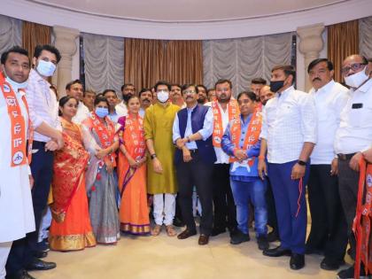 five BJP corporators joined Shiv Sena in Nashik | संजय राऊतांचा भाजपाला दे‌ धक्का; नाशिकच्या उपमहापौरांसह ५ नगरसेवकांचा‌ शिवसेनेत प्रवेश