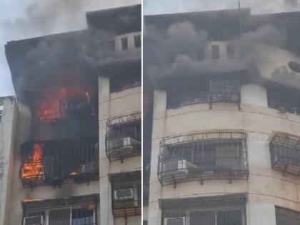 Maharashtra A level 2 fire breaks out in NG Royal Park area in Kanjurmarg of Mumbai | Mumbai Fire, BREAKING: मुंबईत इमारतीच्या ११ व्या मजल्यावर भीषण आग, अग्निशमन दलाच्या १० गाड्या दाखल