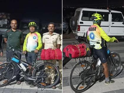 Director of Sahyadri Tiger Project rides cycle for 249 km and take charge in office | सह्याद्री व्याघ्र प्रकल्पाच्या संचालकांनी मन जिंकलं! २४९ किमी सायकल चालवून स्वीकारला पदभार