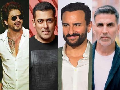 bollywood shah rukh khan poses with saudi minister mohammed al turki salman khan saif ali khan and akshay kumar also spotted see photos | शाहरुखच्या 'मन्नत'वर सलमान, अक्षय अन् सैफ एकत्र पोहोचले; नेमकं कारण काय? जाणून घ्या...