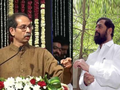 If you dare come face to face Uddhav Thackeray open challenge to cm eknath shinde | Uddhav Thackeray: हिंमत असेल तर एकाच व्यासपीठावर समोरासमोर या, होऊन जाऊ दे; उद्धव ठाकरेंचं शिंदेंना उघड आव्हान 