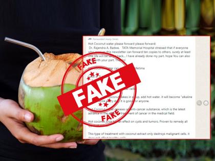 Drinking Hot Coconut Water Does Not Kill Cancer Cells Viral Post Is Fake | Fact Check: गरम नारळपाणी कॅन्सरवर गुणकारी नाही, व्हायरल पोस्टमधील दावा खोटा