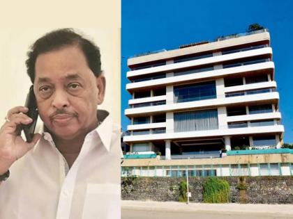 Narayan Rane Adhish bungalow Demolition of unauthorized construction started | Narayan Rane: 'अधीश' बंगल्यावर राणेंचा स्वत:हूनच 'हातोडा'! अनधिकृत बांधकामाच्या पाडकामाला सुरुवात