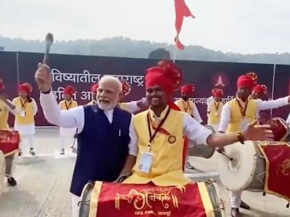 The Prime Minister played the drum and Amit joy skyrocketed | पंतप्रधानांनी ढोल वाजवला अन् अमितचा आनंद गगनात मावेना! सांगितला पंतप्रधानांसोबतचा अनुभव...