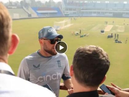 brendon mccullum stunt video viral karachi stadium england vs pakistan 3rd test en vs pak | VIDEO: कराचीत १३ फूट उंच लोखंडी जाळीवर का चढला इंग्लंडचा हेड कोच ब्रँडन मॅक्क्युलम, सामन्यात नेमकं काय घडलं?