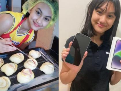 12 year uae girl bought iphone 14 by selling breads in her school | अवघ्या १२ वर्षांच्या मुलीनं शाळेत ब्रेड विकून खरेदी केला iPhone 14, आता हे चांगलं की वाईट?