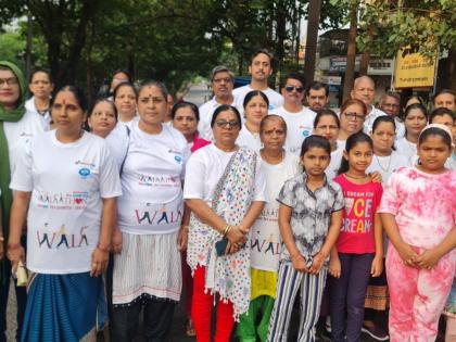 Hundreds of people participated in the walkathon in Ulhasnagar | उल्हासनगरात वॉकथॉन मध्ये शेकडोजन सहभागी