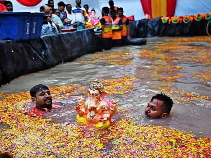 Immersion of more than 80 thousand idols till 7 am on Sunday | पहाटेपर्यंत गणेशाचा जयजयकार..! रविवारी सकाळी ७ पर्यंत ८० हजारांहून अधिक मूर्तींचे विसर्जन