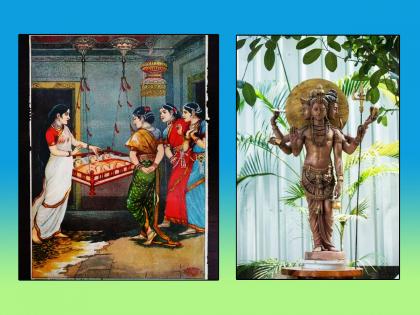 Datta Jayanti 2023: A rare picture from Raja Ravi Verma Press, containing the entire Datta birth story! | Datta Jayanti 2023: राजा रवी वर्मा प्रेसचे हे दुर्मिळ चित्र, ज्यात सामावली आहे संपूर्ण दत्त जन्म कथा!